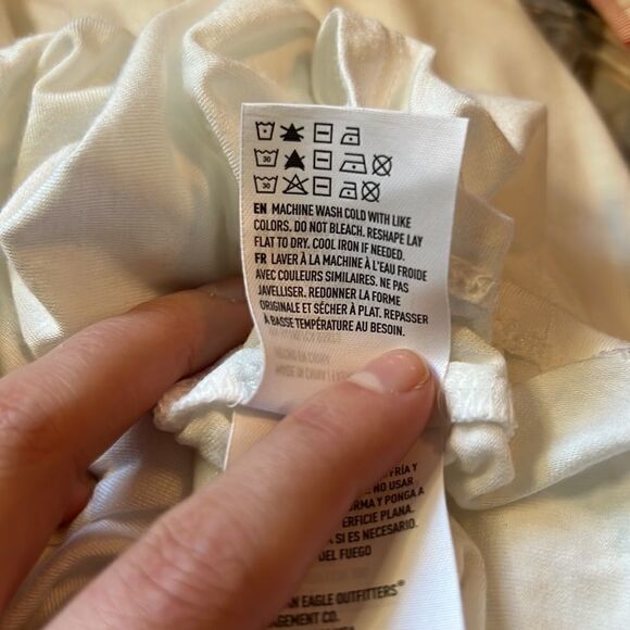 3 for $30! American Eagle white tank top - Picture 6 of 8